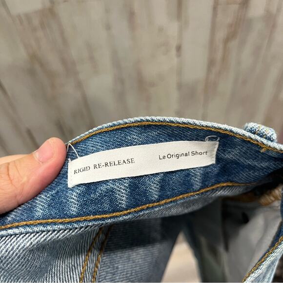 Frame Denim Le Original Short Rigid Re-Release Distressed Button Fly Size 25 - Picture 5 of 10